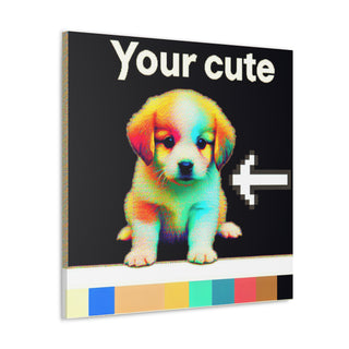 "Cuddle Pups: Adorable text and playful pups guaranteed to brighten your day!"- Canvas