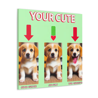 "Cuddly Canines: The Joyful Journey of Your Cute Puppy"- Canvas