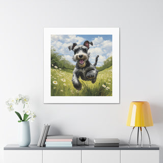 "Vibrant Schnauzer Pasture Print"