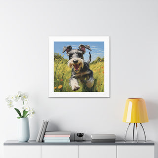 "Joyful Miniature Schnauzer Print"