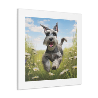 Joyful Schnauzer Canvas