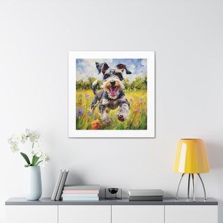 Joyful Mini-Schnauzer Canvas Print