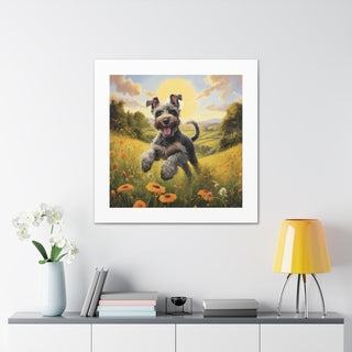 "Joyful Miniature Schnauzer Print"