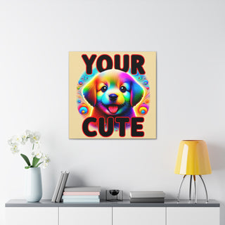 "Curious Canine Cuddles: A Playful Pup Adventure"- Canvas