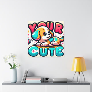 "CurioPup: Your Playful, Happy and Adorable Sidekick"- Canvas