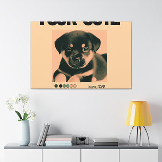 "Curious Canine Cutie: A Playful Pup with a Happy Heart"- Canvas