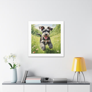 Joyful Schnauzer Meadow Print