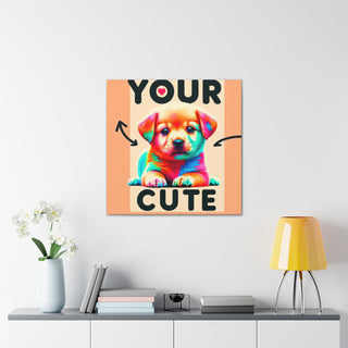 "Curious Paws: A Lovable Pup with Endless Cuteness"- Canvas