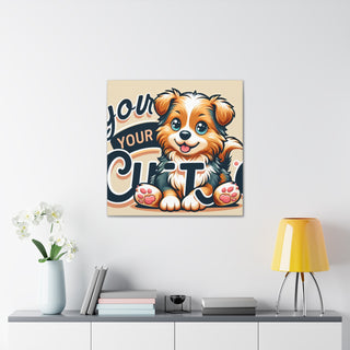 "Cutie Paw-tutie: A Playful Pup with Endless Cuteness!"- Canvas