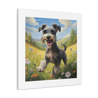 "Vivacious Mini Schnauzer Canvas"