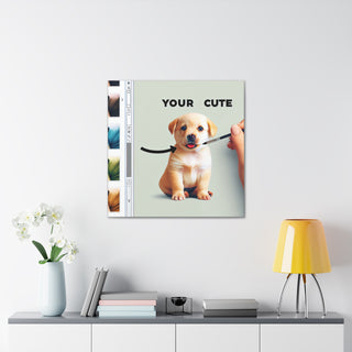 Puppy Paws: The Playful Adventure of Your Cute Creation in Colorful Combinations- Canvas