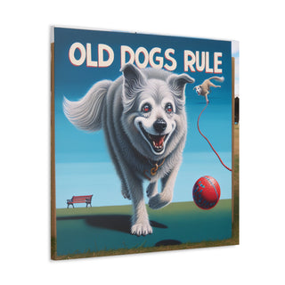 "Golden Years Glory: Celebrating the Wisdom and Charm of Old Dogs"- Canvas