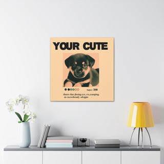 "Curious Canine Cutie: A Playful Pup with a Happy Heart"- Canvas