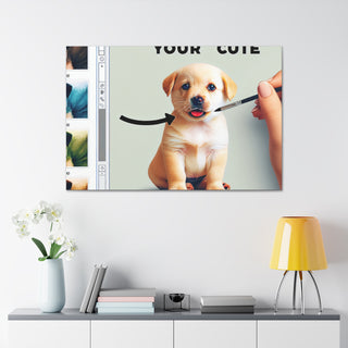 Puppy Paws: The Playful Adventure of Your Cute Creation in Colorful Combinations- Canvas