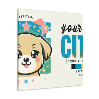 "Cutie Pawz: The Adorable Adventures of a Playful Puppy"- Canvas