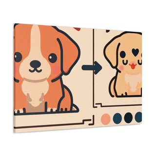 "Cuddle Paws: The Adorable Adventures of Your Cute Canine Companion"- Canvas