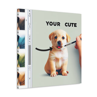 Puppy Paws: The Playful Adventure of Your Cute Creation in Colorful Combinations- Canvas