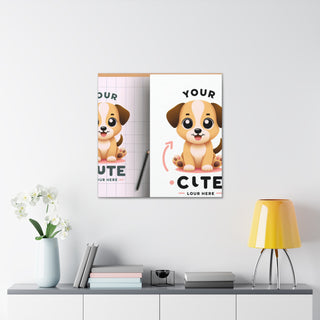 "Cuddly Canine Delight: A Playful Pup's Tale"- Canvas