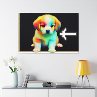 "Cuddle Pups: Adorable text and playful pups guaranteed to brighten your day!"- Canvas