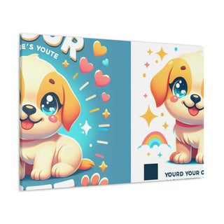 "Cutie Paws: A Playful Puppy Adventure!"- Canvas