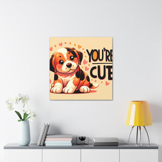 "Cuddly Canines: The Playful Pups of 'Your Cute'"- Canvas