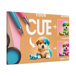 "Curious Paws: The Playful Adventures of Your Cute Puppy"- Canvas