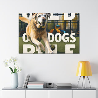 "Vintage Paws: Embracing Fun and Adventure at Any Age"- Canvas