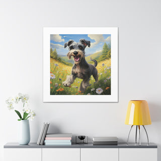 "Vivacious Mini Schnauzer Canvas"