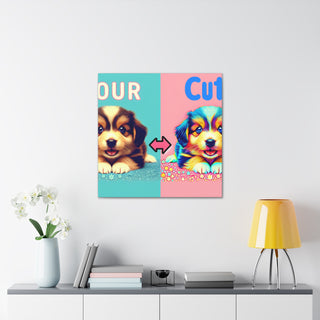 "Cuddly Paws: Bringing Joy to Your Heart with Our Adorably Cute Puppies"- Canvas