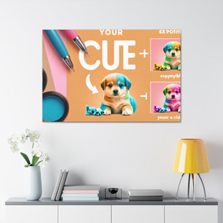 "Curious Paws: The Playful Adventures of Your Cute Puppy"- Canvas