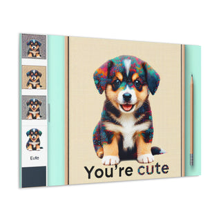 "Cuddly Canine Cuteness: A Playful Pup with Pure Puppy Love!"- Canvas