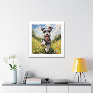 Joyful Mini Schnauzer Canvas