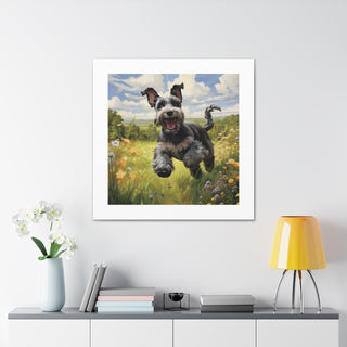 "Mini Schnauzer Joyful Moment"