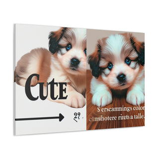 "Cutie Paws: A Playful Puppy Tale"- Canvas