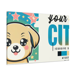 "Cutie Pawz: The Adorable Adventures of a Playful Puppy"- Canvas