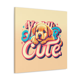 "Cutie Paws: A Playful Puppy Adventure"- Canvas