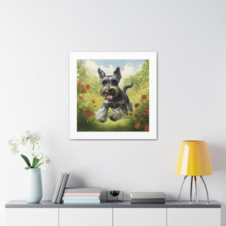 "Joyful Schnauzer Pasture Print"