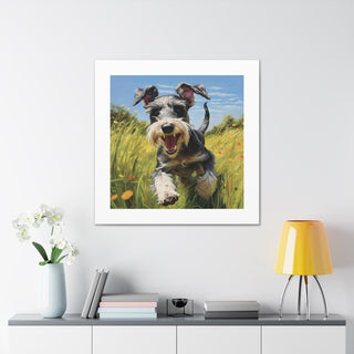 "Joyful Miniature Schnauzer Print"